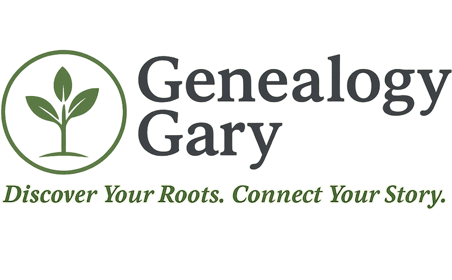 Green leafy tree logo for genealogy and family history research.